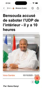 Capture d'écran 1 de Actu Gambia