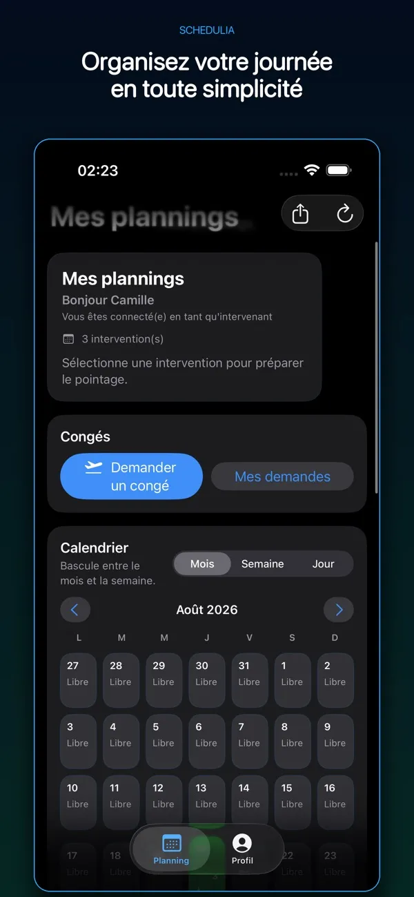 Capture d'écran 2 sur 2 de Schedulia