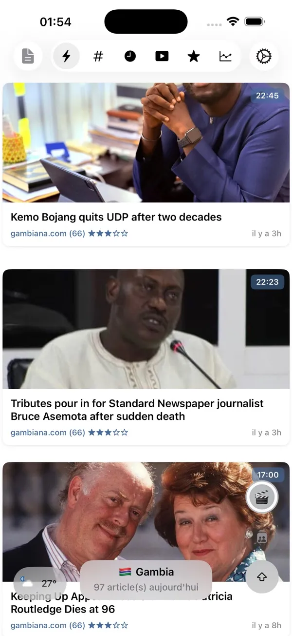 Capture d'écran 3 sur 6 de Actu Gambia
