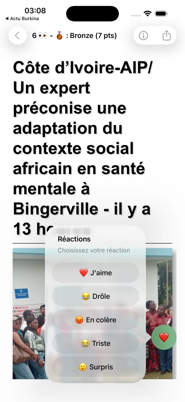 Capture d'écran 3 sur 4 de Actu Côte d'Ivoire