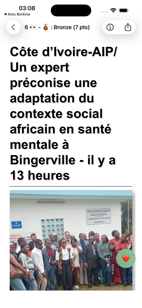 Capture d'écran 4 sur 4 de Actu Côte d'Ivoire