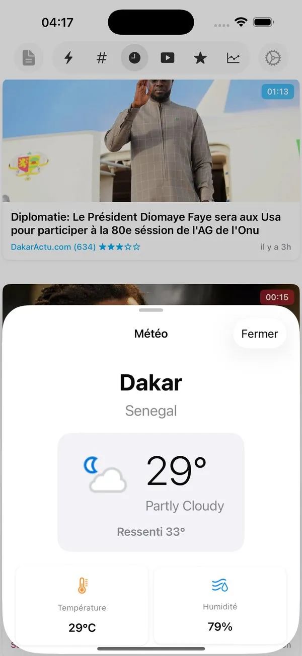 Capture d'écran 4 sur 6 de Actu Sénégal
