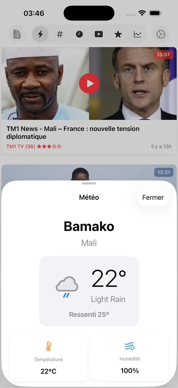 Capture d'écran 4 sur 6 de Actu Mali