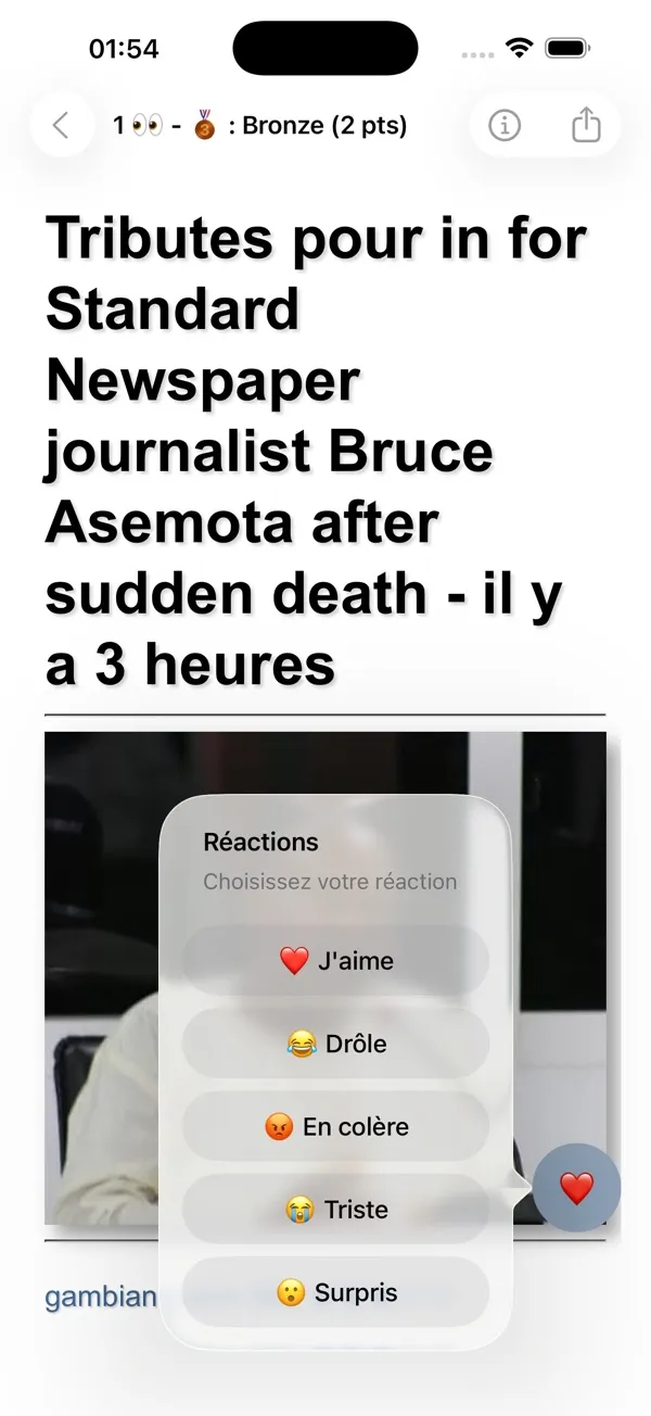 Capture d'écran 5 sur 6 de Actu Gambia